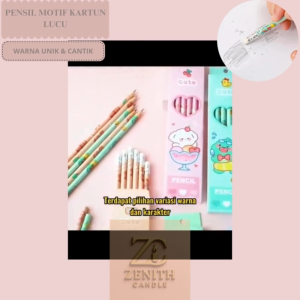 ZC - Pensil Tulis 1 Set Isi 6 Motif Hewan Lucu - Alat Tulis Sekolah & Menggambar Sketsa Karakter