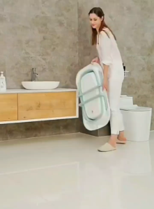 ♥♥♥ 𝐒𝐆 𝐒𝐞𝐥𝐥𝐞𝐫 BabySPA Foldable Baby Bath Built-in Thermometer Cushioned Pillow