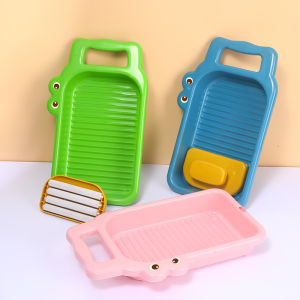 กระดานซักผ้าเสื้อผ้าใช้ในบ้านซักถุงเท้ากางเกงในสิ่งประดิษฐ์มหัศจรรย์สำหรับหอพักรุ่นเล็กกระดานซักมือกันลื่นสำหรับคนขี้เกียจ