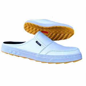 Aldhis Sepatu Sandal Selop Bustong Pria Putih Polos Slop Kasual Cowok Sol Karet dijahit Antislip