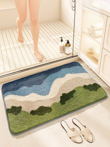 Thảm Nhà Tắm Chống Trượt Nhanh Khô Thảm Phòng Tắm Thảm Phòng Vệ Sinh Thảm Phòng Khách Thảm Nhà Bếp Thảm Phòng Ngủ Thảm Máy Giặt Thảm Thảm Tròn
