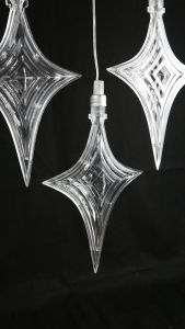 Lampu Gantung Bintang Hexagonal Cabang 10 atau 1 Set isi 10 Dekorasi Pelaminan Lampu Chandeliers Nordic Star Led Panjang 300CM Hiasan Jendela Rumah Natal Liburan Pesta Import Premium Artifisial