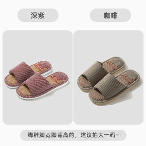 Dép Vải Lanh Thoáng Khí Cho Nữ Dép Vải Lanh Cotton Dùng Trong Nhà Cho Cặp Đôi Dùng Tại Nhà Thấm Hút Mồ Hôi Mùa Hè 2025