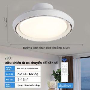 CHIGO | Đèn Trần Kết Hợp Quạt Không Lá Thiết Kế Mới