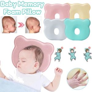 Baby Memory Foam Pillow Prevent Flat Head Sleeping Pillow Infant Memory Breathable Foam Shaping Cotton Pillow
