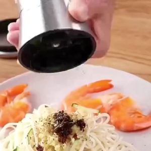 180/300ML Salt and Pepper Shakers Set with Stand Stainless Steel Salt Pepper Spice Grinder Pepper Grinder Shaker Spice Container