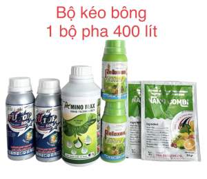 Bộ Phân bón kéo bông amino max+ 2 futop+ 2 relaxen+ 2 nano combi thái pha 400 lít