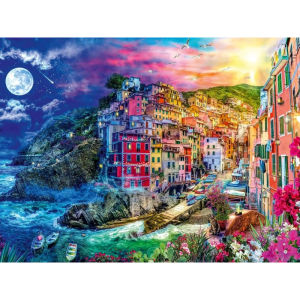 The Stunning Seaside Town 500/1000/1200/2000PCS Jigsaw Puzzles for Adults Home Decor Challenging Family Educational Toys Game