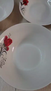 Bộ 5 TÔ LOE GỐM SỨ HỌA TIẾT HOA ĐỎ - ĐỦ SIZE ( CỠ 678)