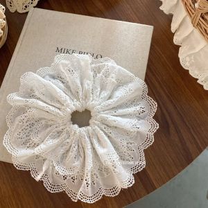 Elegant White Lace Trim Hair Tie Super Fairy Fashionable Headwear Versatile Hair Accessory Fresh out Original Design Unbranded