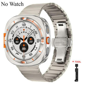 Luxury Alloy PC Case+Stainless Strap for Samsung Galaxy Ultra 2025 Hard Protector Cover+Band for Galaxy Ultra 47mm Men Bracelet