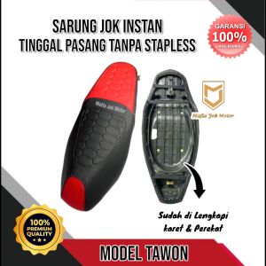 Cover Jok Langsung Pasang Tanpa Staples Model Sarang Tawon Anti Licin