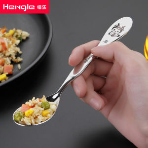 Food Grade Stainless Steel Spoon Creative Small Spoon Spoon Children Baby Eating Household Cute Zodiac Spoon Soup Spoon