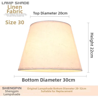 Flax Fabric Cone Shaped E27 Lampshade for Hotels