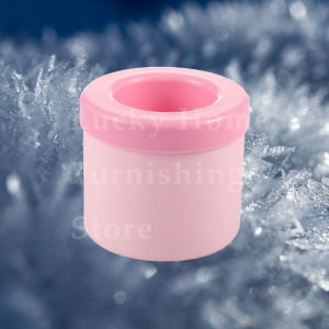 XMSJ | 2-in-1 2/1pcs Ice Bucket & Maker Round Silicone Mold with Quick Freeze Tray Food Safe Ice Cube Container for Party & Household
