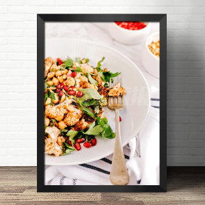 Modern Decorative Art Healthy Vegetarian Cuisine Restaurant Poster Salad Fast Food Wall Art Hangings Positive Mindset Motivation