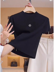 Shalldoer | Camellia Stylish Unique Half-High Neck T-Shirt