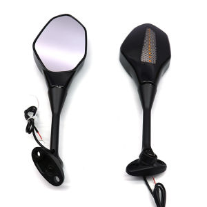 กระจกกระจกมองหลังรถจักรยานยนต์พร้อมสัญญาณเลี้ยว LED สำหรับ Honda CBR600RR CBR 600 RR Suki GSXR 600 GSXR 750 2004 2005 04 05