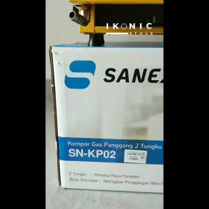 IKONIC Kompor panggangan Sanex 2 Tungku Panggangan Sosis Sate BBQ 100% Original Garansi Resmi