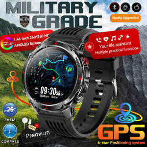 2025 New Six Star GPS T-Rex 3 Smart Watch Outdoor RIDE Run Compass Altimeter LED Flashlight 3ATM Waterproof 540mAh HD Call Watch
