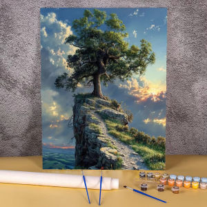 BILIBILI | Paint By Numbers Kit for Adults Landscape DIY Acrylic Digital Oil Painting Art on Canvas Wall Decor Gift No Frame 30*40 Picture