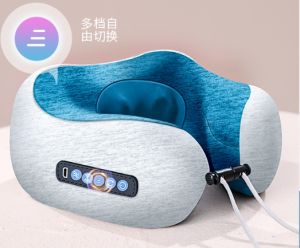 smart electric neck massager Travel Pillow & Neck Massager with Heat Memory Foam Neck Pillow 3 Modes& 6 Levels Vibration Cordless Neck Massage Pillow for Tense ReliefHead Support Cervical Pillow for AirplaneCar Office