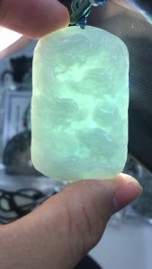 Mặt Dây Cửu Long Hộ Chủ – Ngọc Phỉ Thúy Thiên Nhiên Jadeite Type A - Phụ Kiện Phong Thủy & Cổ Phục Việt Phục