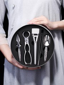 Bộ Dụng Cụ Trà Bằng Thép Không Gỉ Cao Cấp Bộ Dụng Cụ Trà Puer Bộ Dụng Cụ Trà Đạo Chuyên Dụng Bộ Dụng Cụ Trà Kèm Thìa Và Kéo