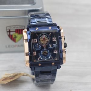 Jam tangan Pria Leopard 8826MC tali rantai tanggal chrono aktif sport analog original
