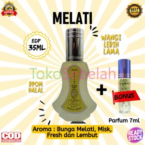 PARFUM MELATI 35ML AHSAN ORIGINAL EDP BONUS PARFUM 7ML - PARFUM WANITA TAHAN LAMA - PARFUM MINYAK WANGI AHSAN - MINYAK WANGI WANITA TAHAN LAMA - PARFUM WANITA ORIGINAL - PARFUM ARAB ORIGINAL TAHAN LAMA - FARFUM WANITA TAHAN LAMA - PARFUM SPRAY - COD