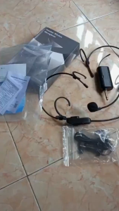 JAYA TaffSTUDIO 2 PCS Mic Mik Microphone Wireless Imam Masjid Mengajar Bando Headset Tanpa Kabel Cas