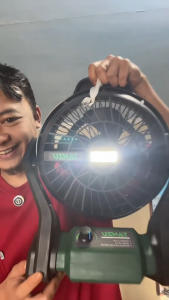 TANZU Kipas baterai lithium lampu LED portabel 12 inci dengan masa pakai baterai yang sangat lama dapat digunakan di rumah di luar ruangan berkemah dan tempat lainnya