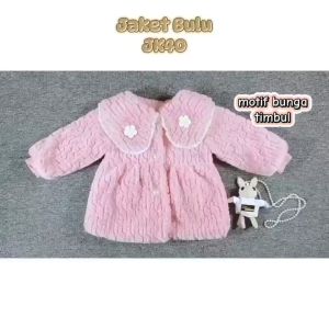 Jaket Anak Perempuan/ Jaket Anak Tebal Bulu Halus Fashionable JK40