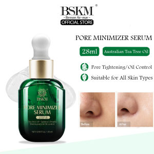 BSKM 28ml Pore Serum Minimizer Tea Tree Oil Hydrating Essence Shrinking Pore Face Serum Pores Tightening Essence Skin Care