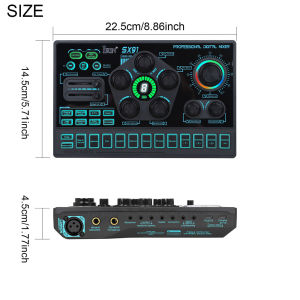 IRIN | IRIN SX91 Multifunctional Live Sound Card 48V Phantom Power 8 Sound Effects 14 Special Effects Audio Mixer For Live Streaming