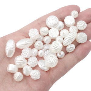 20g New Fashion Mixed Shapes Beads Plastic ABS Pearl Loose Beads for Necklace Bracelet Earring DIY Jewelry Craft Making Accessories
