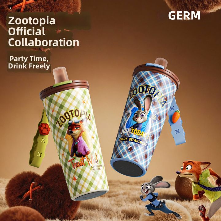 GERM | Zootopia Judy Nick Collab Kids Insulated Straw Cup | Lazada PH