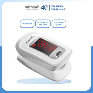 Máy Đo Nồng Độ Oxy Trong Máu Microlife OXY 200 Đo Nồng Độ Oxy & Nhịp Tim Bảo Hành 2 Năm