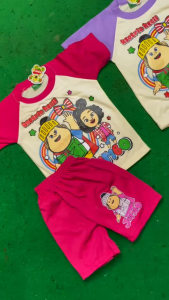 Setelan Kaos Anak Perempuan Jumbo Karakter–Ksatria Kecil Usia 1-10 Tahun Bahan Adem dan Stylish