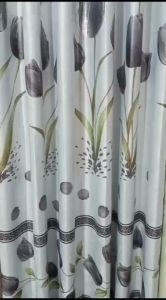 Gorden Jendela Blackout Jakat Beludru Mewah Bunga tulip Print Emas A3 12 Ring Smokring 6 Gelembung