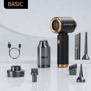 CENRR New Powerful Car Vacuum Cleaner Mini Blower Handheld Cleaning Machine With LED Light Portable Wireless Vacuum Cleaner Car