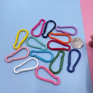 10 pcs อลูมิเนียมอัลลอยด์สีหัวเข็มขัดปีนเขาอุปกรณ์เสริม หัวเข็มขัดแขวน พวงกุญแจ