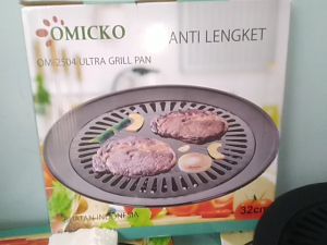 Panggangan BBQ Serba Guna Anti Lengket 32cm / Omicko / Plat Anti Lengket