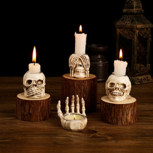 Halloween Ghost Festival Horror Decoration Halloween Skull Candlestick Horror