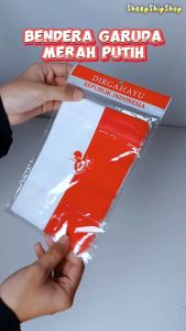 BENDERA PLASTIK GARUDA MERAH PUTIH Isi 50 Pcs Dekorasi Dirgahayu RI 17 Agustus Kemerdekaan Indonesia