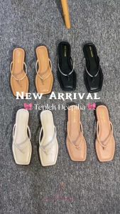 Abna - Sandal Teplek Wanita Deepika Fashion Tali Kristal Casual Premium SG01 Sendal Karet sandal wanita