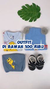 Setelan Anak Bayi Giraffe Celana Jeans / Setelan Bayi