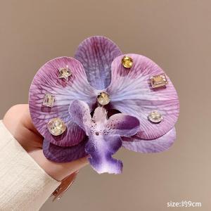 Summer White Butterfly Orchid Hair Clip Duckbill Clip Beach Atmosphere Feeling Womens Style Hair Accessories Hairband Hairpin