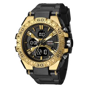 SMAEL New Men Fashion Watches Quartz Watch 8071 Fashion Watches Dual Display Top Brand Wristwatches Military Sports