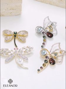 Ghim cài áo nam nữ Eleanor Accessories trâm cài áo đa dạng kiểu dáng đính đá phụ kiện thời trang 4973